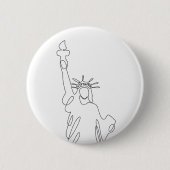 Badge Rond 5 Cm Statue de la Liberté (Devant)