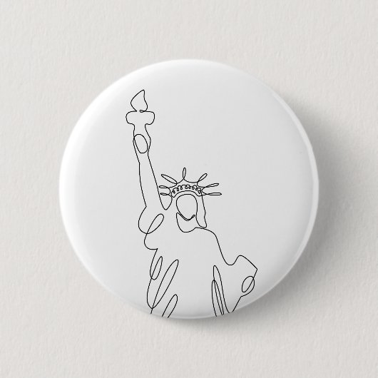 Badge Rond 5 Cm Statue de la Liberté (Devant)