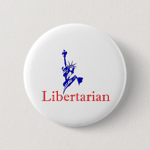 Badge Rond 5 Cm Statue de la liberté -- Rétro icône libertaire