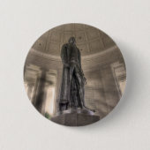 Badge Rond 5 Cm Statue en bronze du mémorial Thomas Jefferson (Devant)