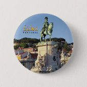 Badge Rond 5 Cm Statue équestre du roi José I, Lisbonne (Devant)