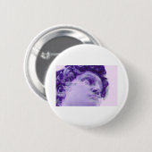 Badge Rond 5 Cm Statue grecque de problème de Vaporwave (Devant & derrière)