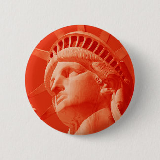 Badge Rond 5 Cm Statue rouge de la Liberté