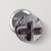 Badge Rond 5 Cm Staurolite, intersection en cristal parfaite (Devant & derrière)