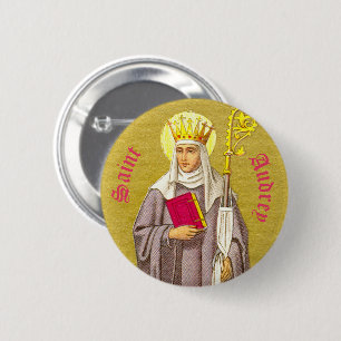 Badge Rond 5 Cm Ste. Audrey (Etheldreda) (P 003)