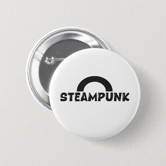 Badge Rond 5 Cm Steampunk Design – Minimalist Button (Devant & derrière)