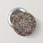 Badge Rond 5 Cm Steampunk flower power (Devant & derrière)