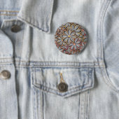 Badge Rond 5 Cm Steampunk flower power (En situation)