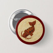 Badge Rond 5 Cm Steampunk Koi (Devant & derrière)