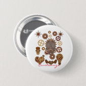 Badge Rond 5 Cm Steampunk Thème Thunder_Cove (Devant & derrière)