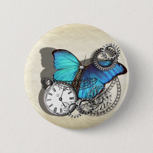 Badge Rond 5 Cm Steampunk Victorian Gears (Devant)