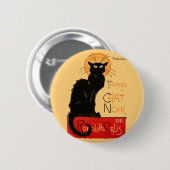 Badge Rond 5 Cm Steinlen Chat noir classique (Devant & derrière)