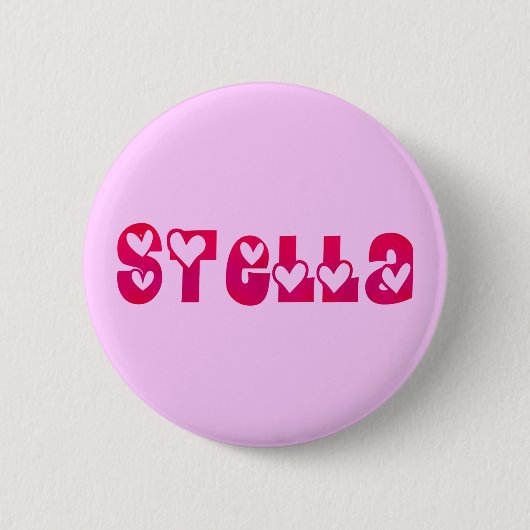 Badge Rond 5 Cm Stella dans les coeurs (Devant)