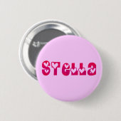 Badge Rond 5 Cm Stella dans les coeurs (Devant & derrière)