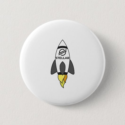 Badge Rond 5 Cm Stellar À La Rocket Lune (Devant)