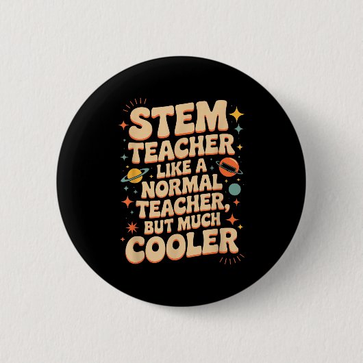Badge Rond 5 Cm Stem Teacher Definition Funny Science Math Tech Te (Devant)
