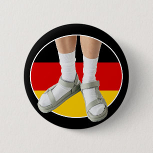 Badge Rond 5 Cm Stéréotypes de German Fashion Taste White Sock San