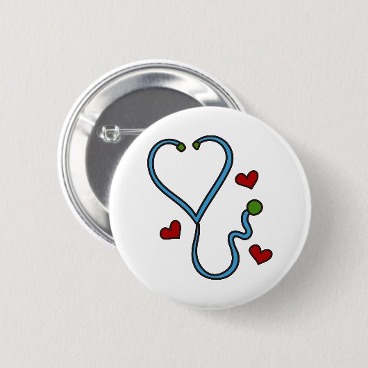 Badge Rond 5 Cm Stethoscope (Devant & derrière)