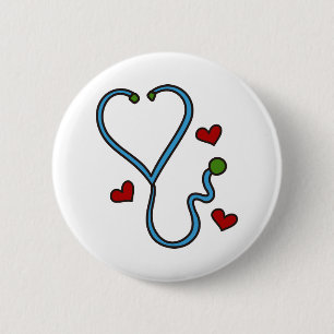 Badge Rond 5 Cm Stethoscope