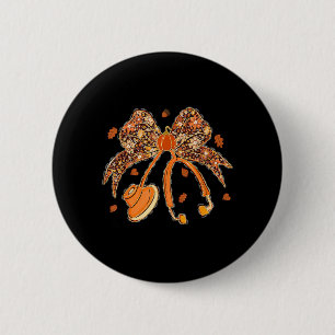 Badge Rond 5 Cm Stéthoscope à nœud papillon Coquette infirmière fe