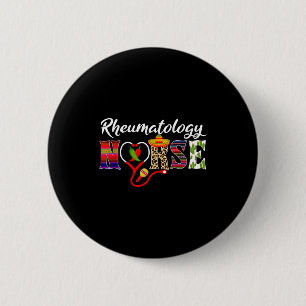 Badge Rond 5 Cm Stéthoscope cardiaque infirmière en rhumatologie c