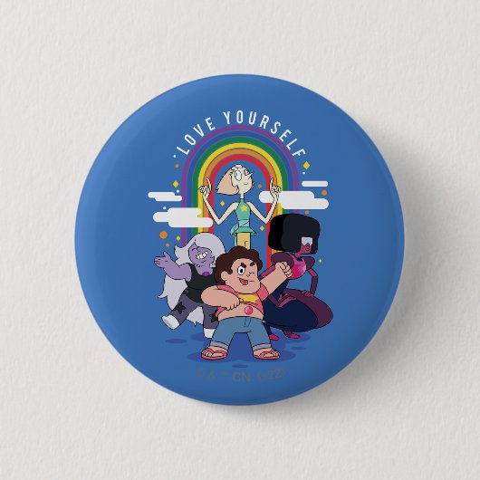 Badge Rond 5 Cm Steven Universe - Aimez-vous (Devant)