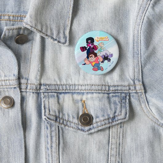 Badge Rond 5 Cm Steven Universe | Crystal Gem Group Action (En situation)