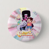 Badge Rond 5 Cm Steven Universe | Crystal Gem Group Huddle (Devant)