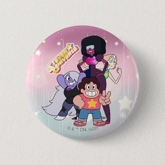 Badge Rond 5 Cm Steven Universe | Crystal Gem Group Pose (Devant)