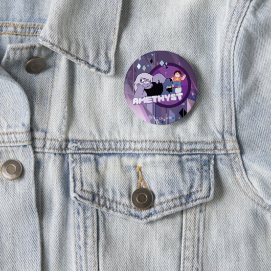 Badge Rond 5 Cm Steven Universe | Graphique de caractères d'améthy (En situation)