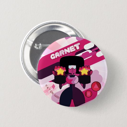 Badge Rond 5 Cm Steven Universe | Graphique de caractères Garnet (Devant & derrière)