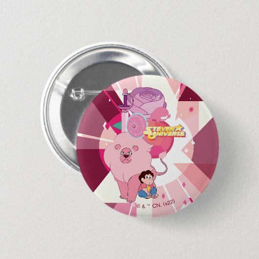 Badge Rond 5 Cm Steven Universe | Rose Quartz Legacy (Devant & derrière)