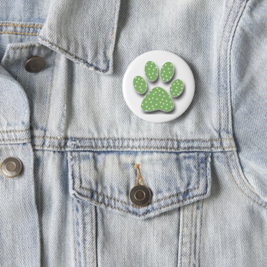 Badge Rond 5 Cm Stick Catus Paw (En situation)