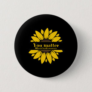 Badge Rond 5 Cm Sticker de sensibilisation à la santé mentale de t