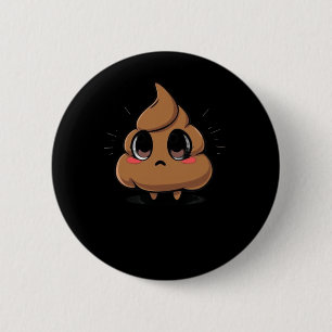 Badge Rond 5 Cm Sticker Emoji Chibi Poop