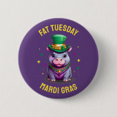 Badge Rond 5 Cm Sticker en gros Mardi Gras Mardi Hippo (Devant)