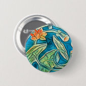 Badge Rond 5 Cm Sticker Lily Pond (Devant & derrière)