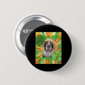 Badge Rond 5 Cm Sticker pour chien St. Patrick (Devant & derrière)