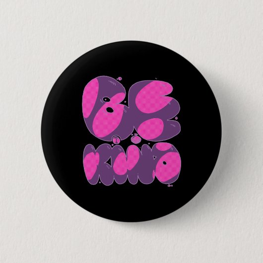 Badge Rond 5 Cm Sticker Rose Et Violet (Devant)