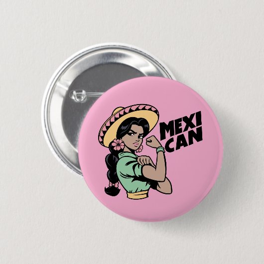 Badge Rond 5 Cm Stickers MexiCAN (Devant & derrière)