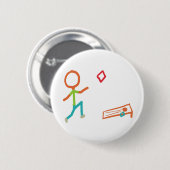 Badge Rond 5 Cm Stickman Cornhole (Devant & derrière)