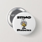 Badge Rond 5 Cm STING Diabetes (Devant & derrière)