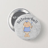 Badge Rond 5 Cm Stinkerbell (Devant & derrière)