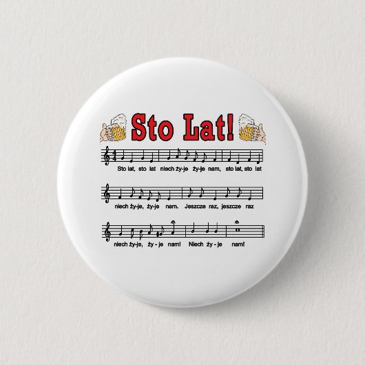 Badge Rond 5 Cm Sto Lat ! Chanson Avec Beer Mugs (Devant)