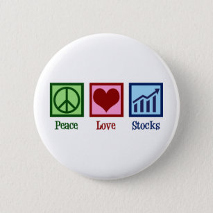 Badge Rond 5 Cm Stocks de l'amour pour la paix