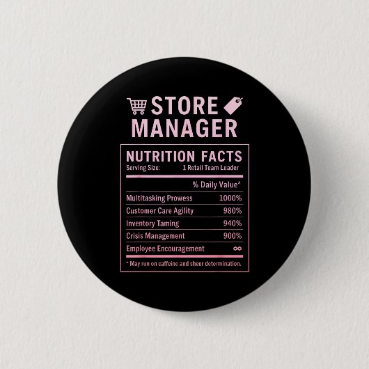 Badge Rond 5 Cm Store Manager (Devant)