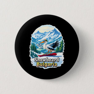 Badge Rond 5 Cm Stork Snowboard En Belle Bulgarie