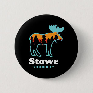 Badge Rond 5 Cm Stowe Vermont Ski Montagnes Stowe Vt Orignal 