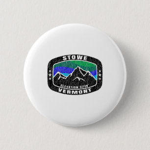 Badge Rond 5 Cm Stowe Vermont T Shirt Ski Distressed Tee Ski Sn