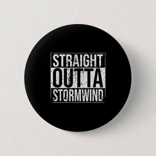 Badge Rond 5 Cm Straight Outta Wind Funny Wow Alliance Gamer Vinta (Devant)